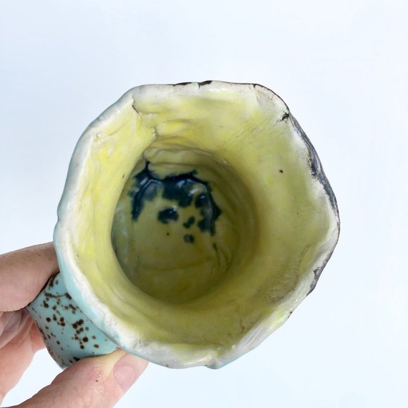 Handmade Ceramic Mug with Abstract Pattern - Picture 7 of 12